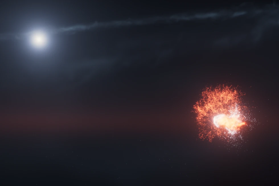 Hubble Spots Cosmic Dust from Massive Collisions 1