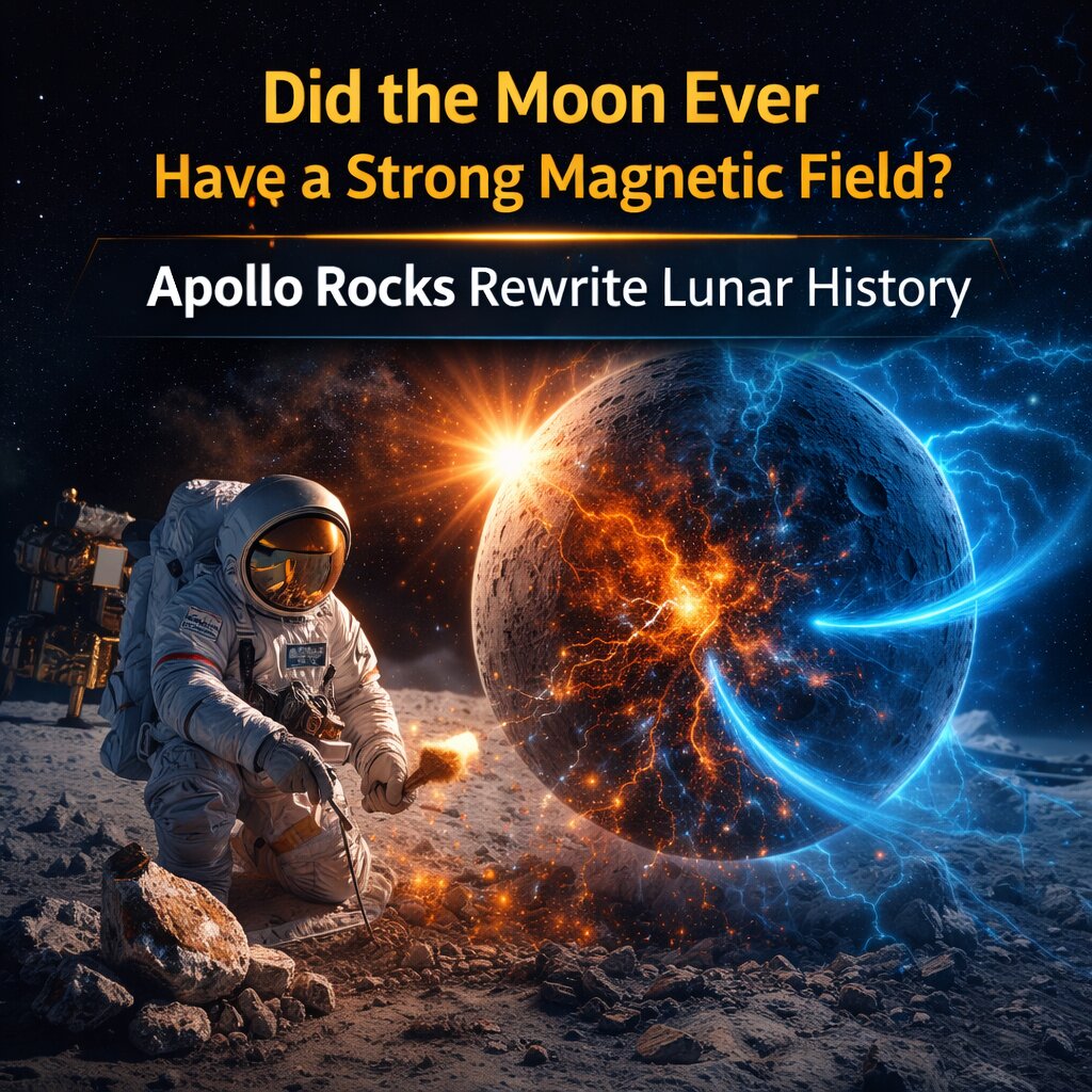 A new look at Apollo moon rocks suggests the Moon experienced brief magnetic outbursts rather than a sustained strong magnetic field.