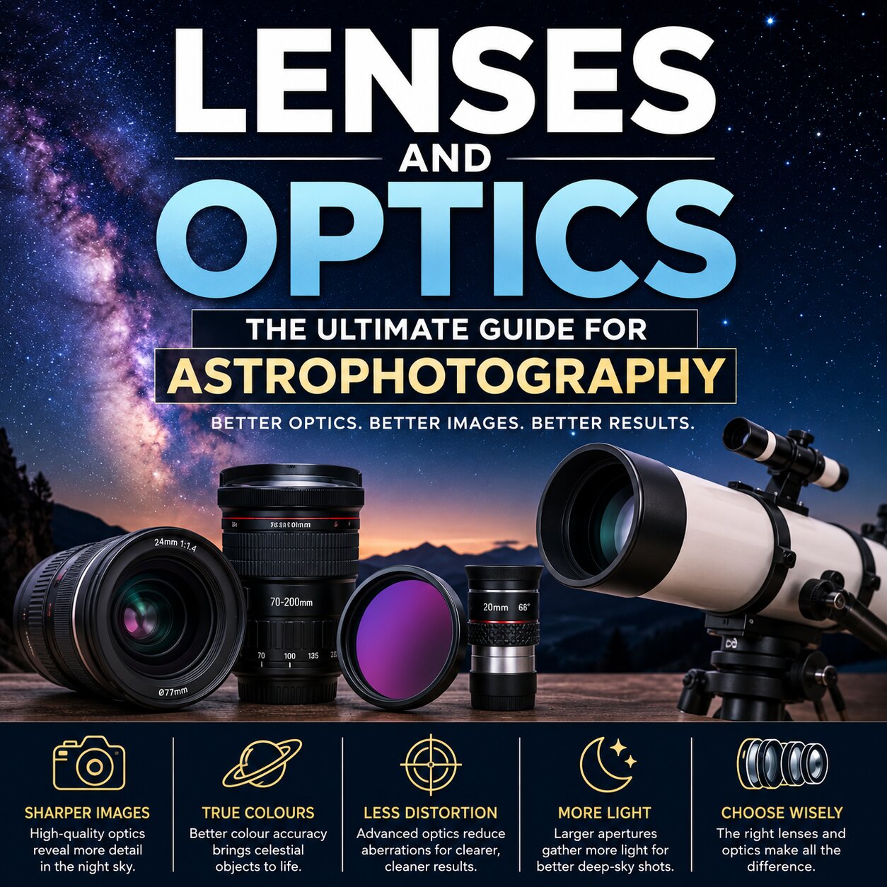 Lenses and optics