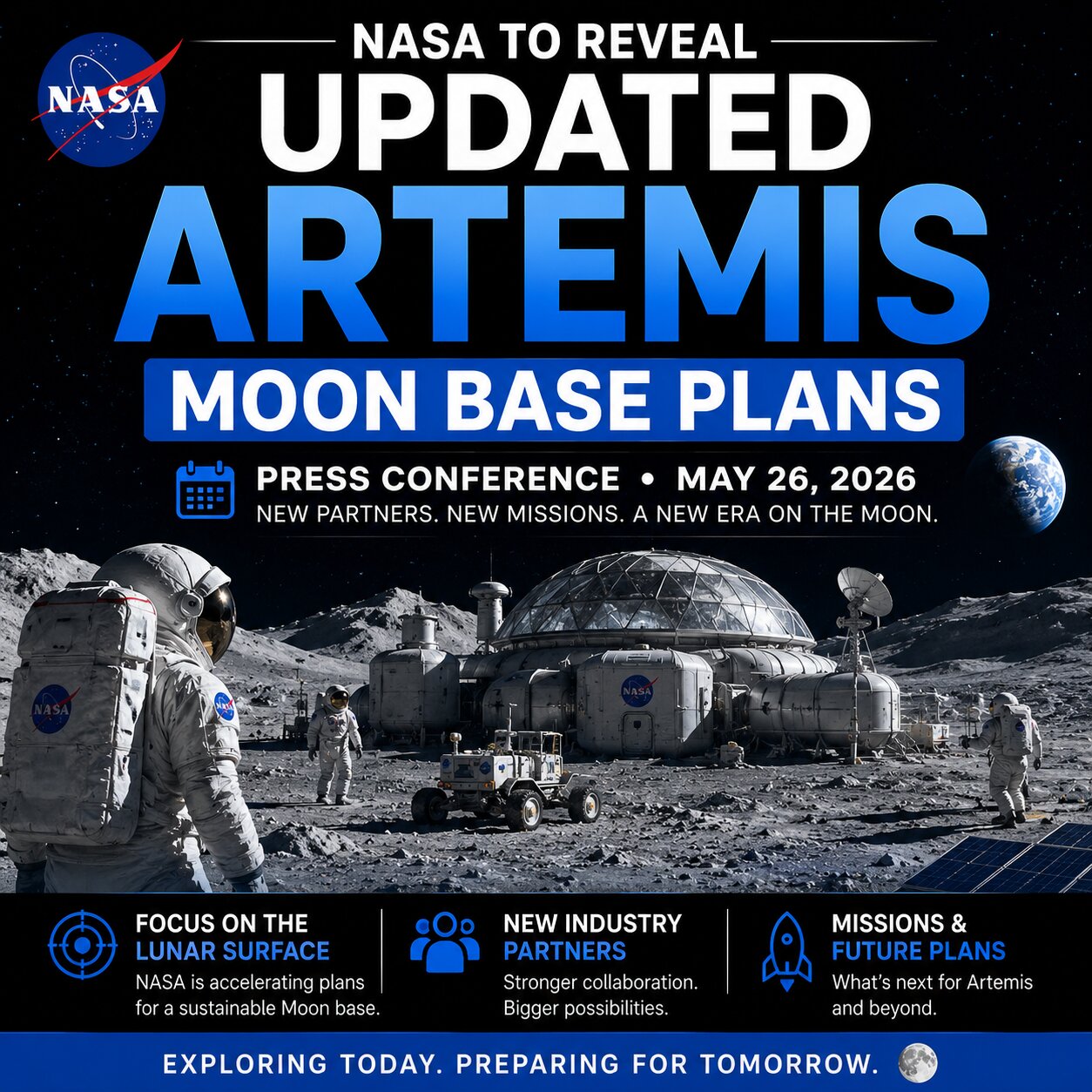 NASA is preparing to reveal major updates to its Artemis Moon Base plans and future lunar exploration strategy.