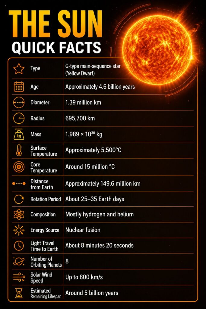 The Sun is the heart of our Solar System