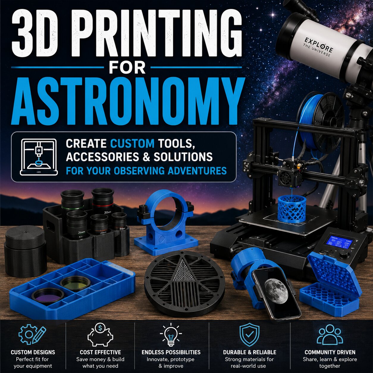 3D printing for astronomy