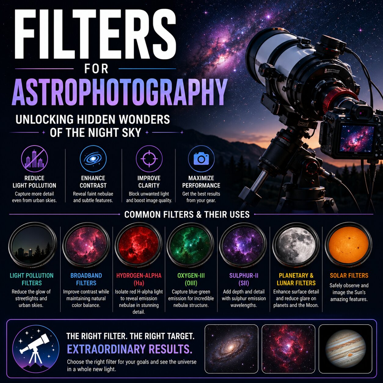 Astrophotography Filters guide