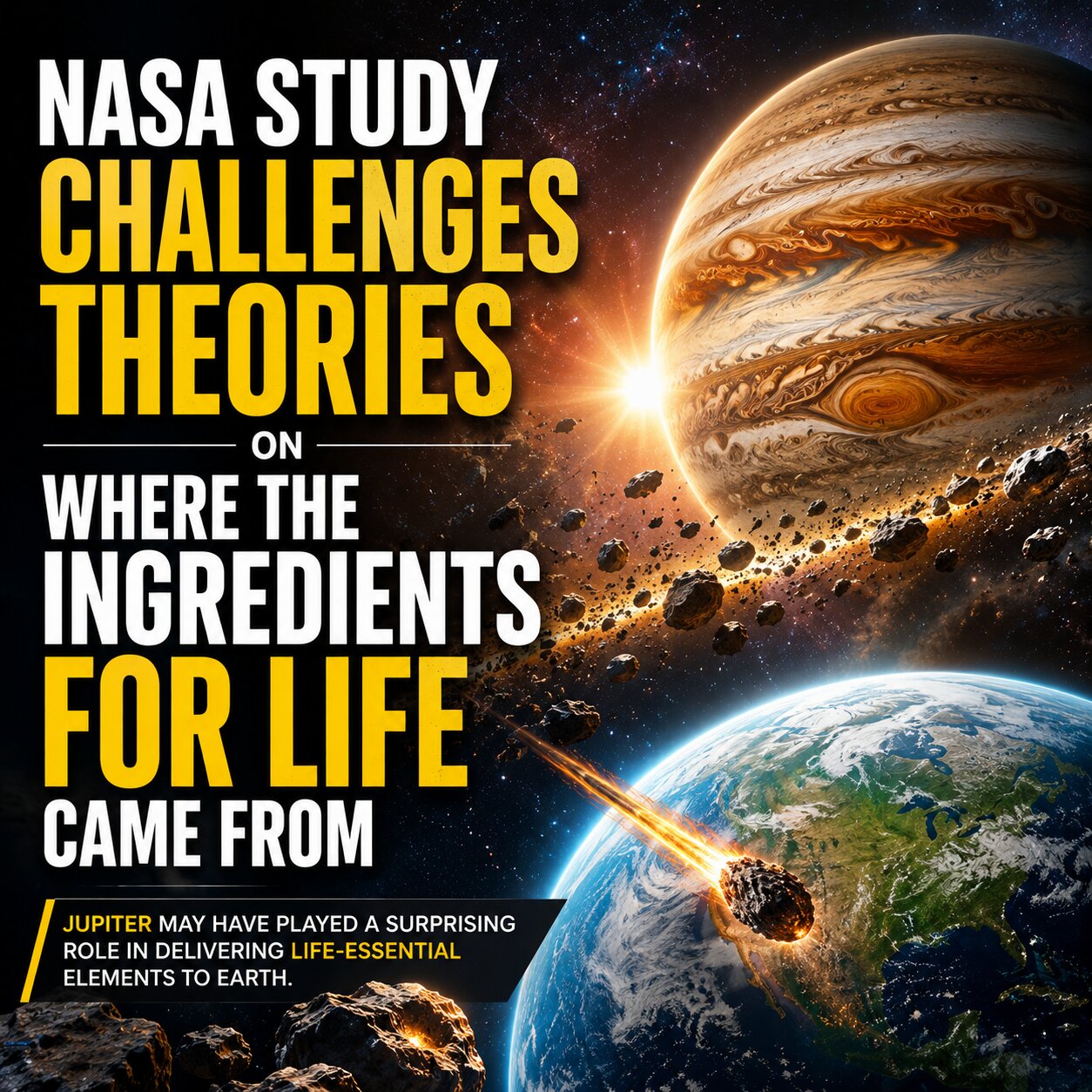 Did Jupiter Help Deliver the Ingredients for Life to Earth