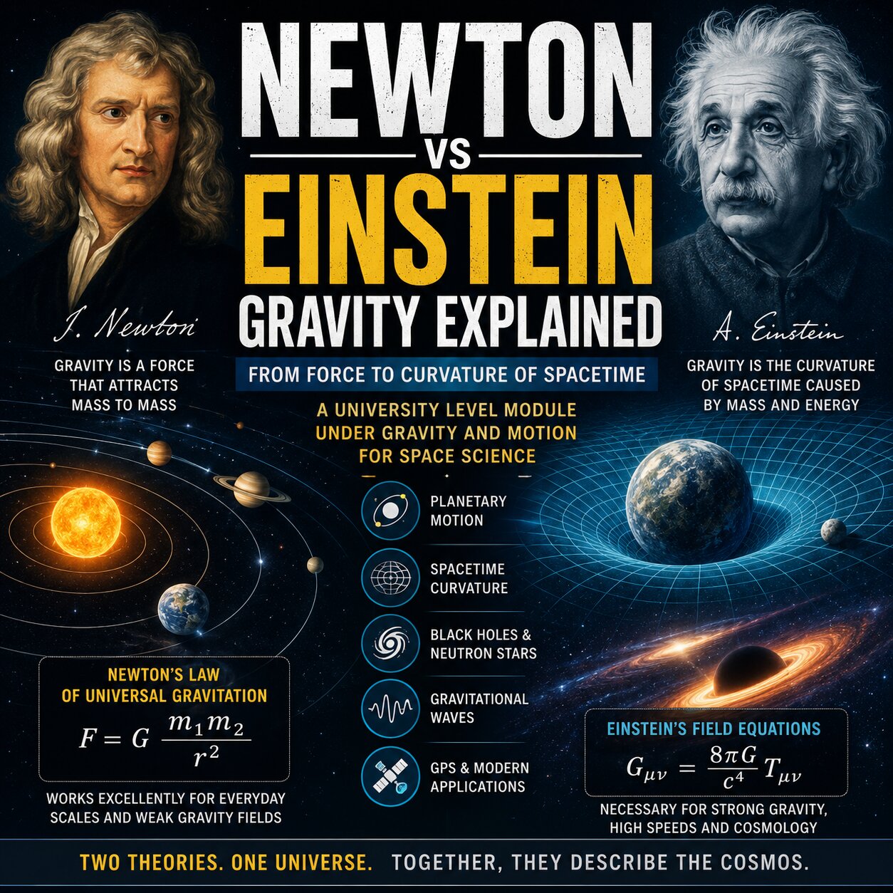 Newton vs Einstein Gravity Explained