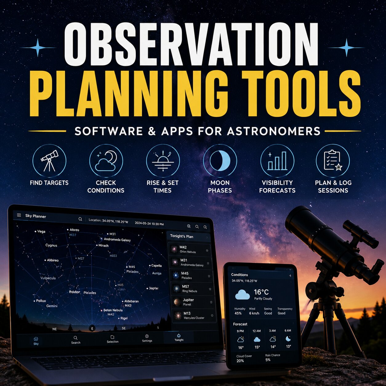 Observation Planning Tools for Astronomers