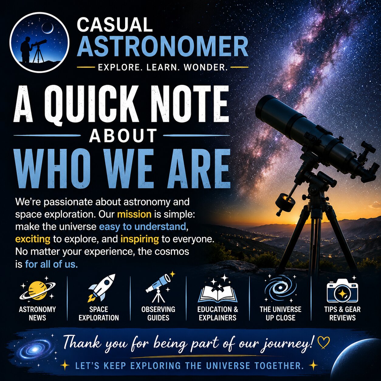 A Quick Note About Who We Are