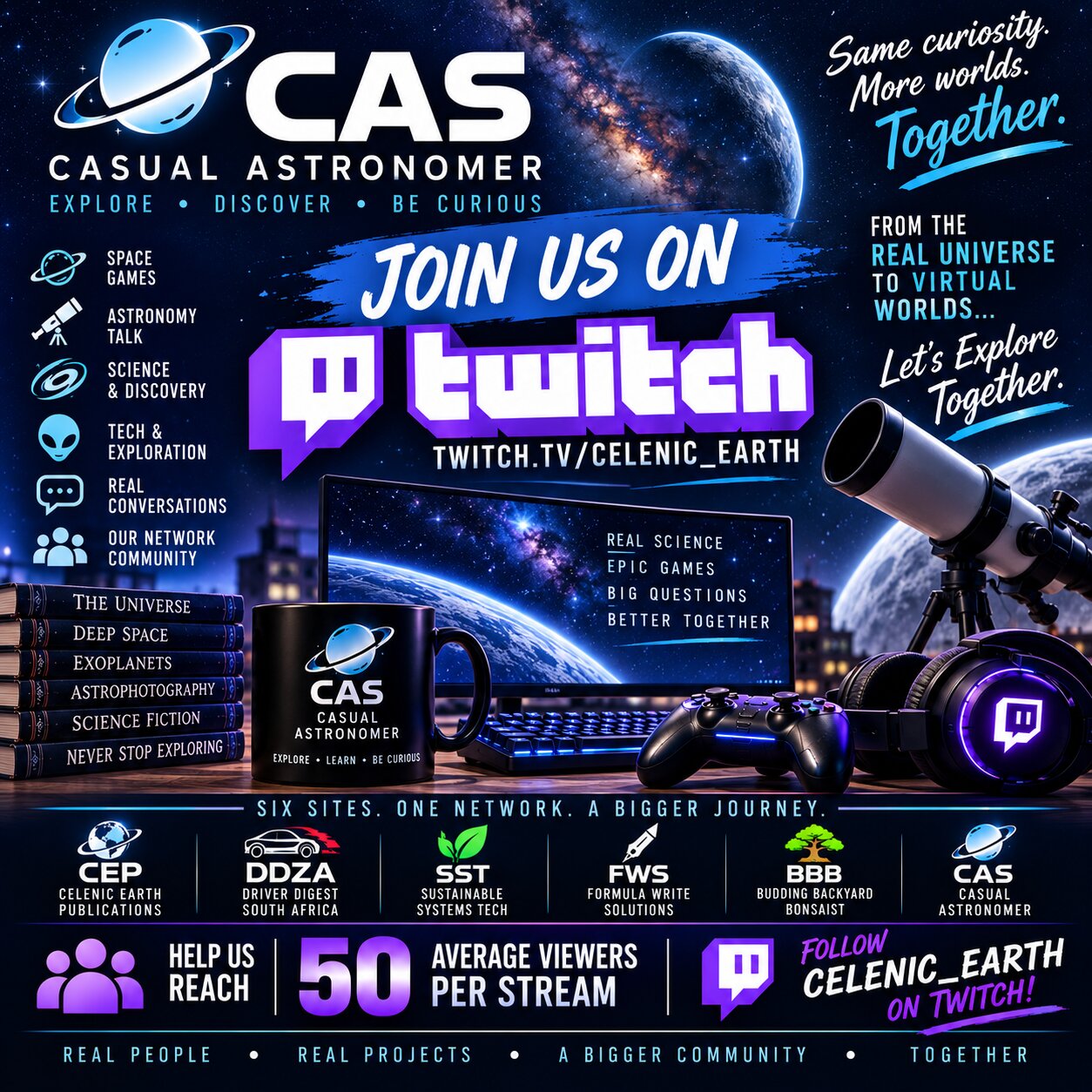 Celenic Earth CEO Shaun M Jooste on Twitch CAS