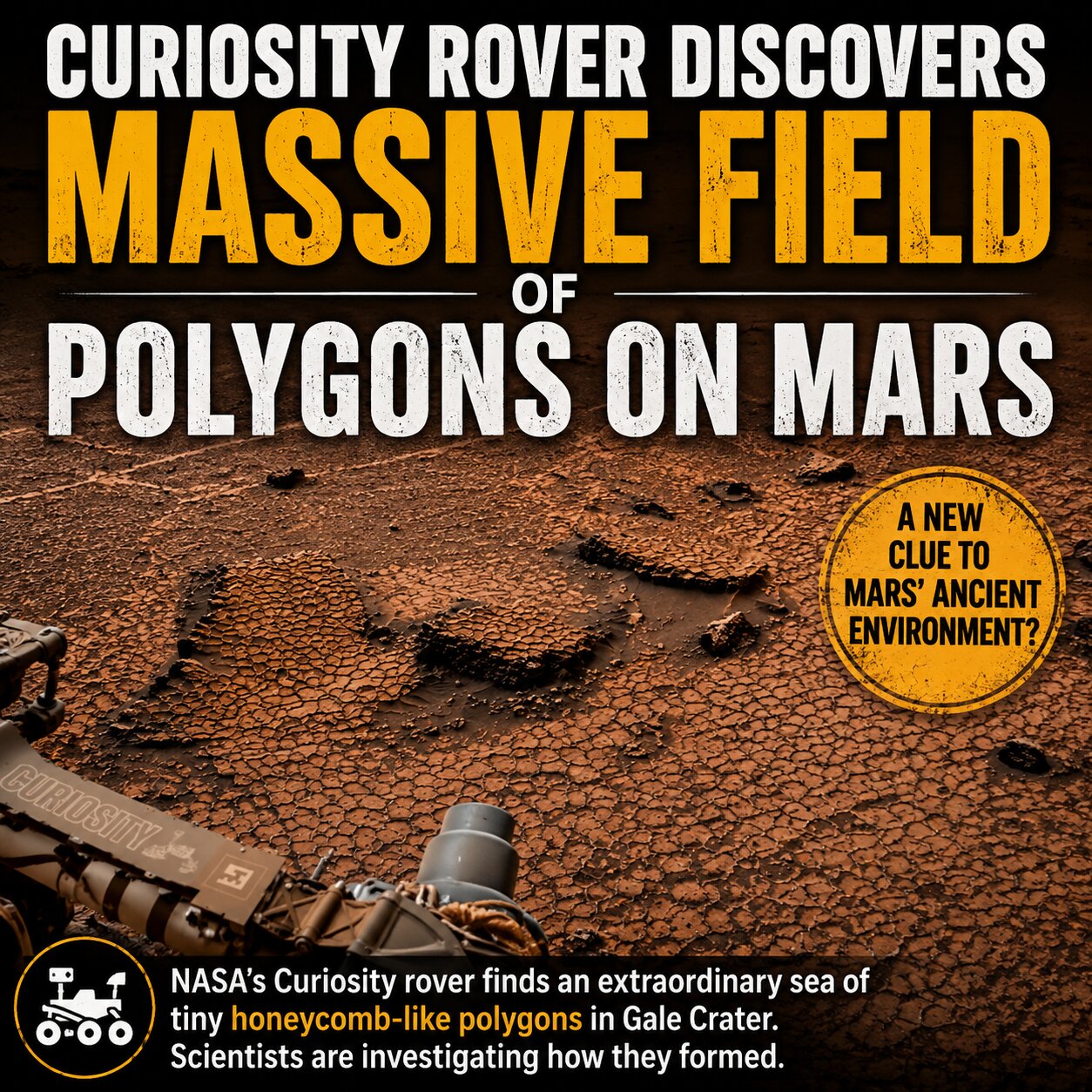 Curiosity Rover Discovers a Remarkable Sea of Polygons on Mars