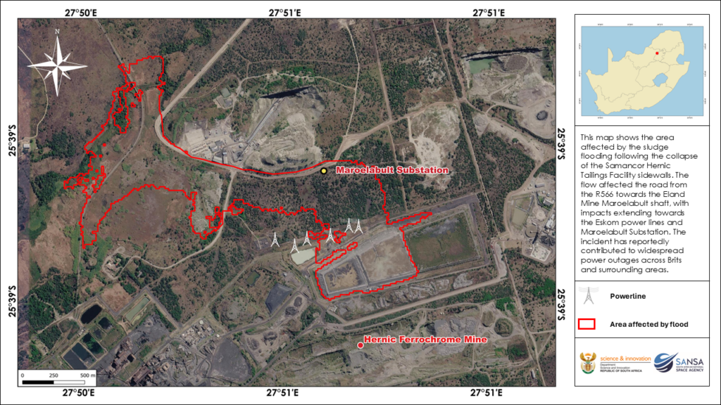 South African Space Intelligence Helps Map Hernic Ferrochrome Tailings Dam Disaster