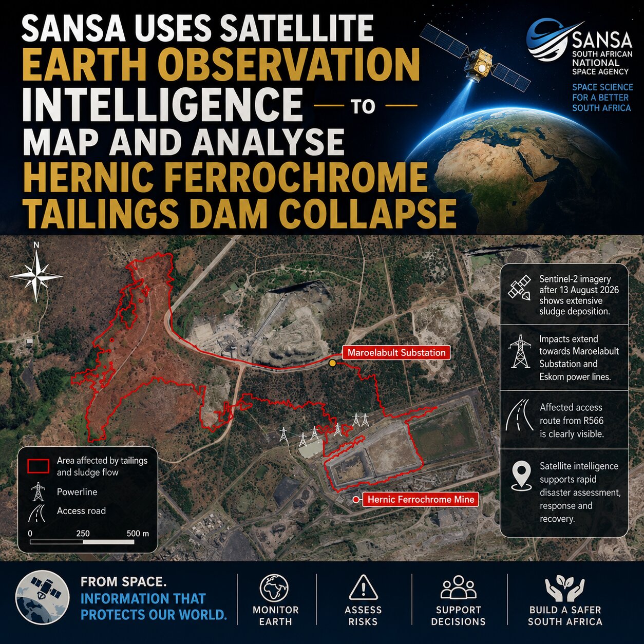 South African Space Intelligence Helps Map Hernic Ferrochrome Tailings Dam Disaster