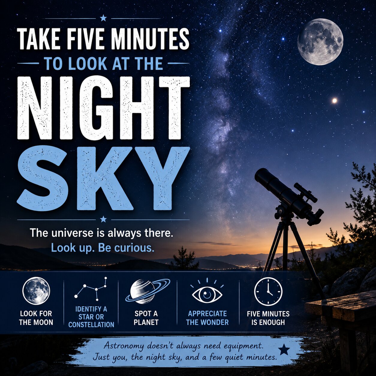 Take Five Minutes to Look at the Night Sky