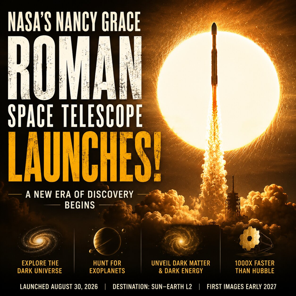 NASA’s Nancy Grace Roman Space Telescope Launches to Explore the Dark Universe