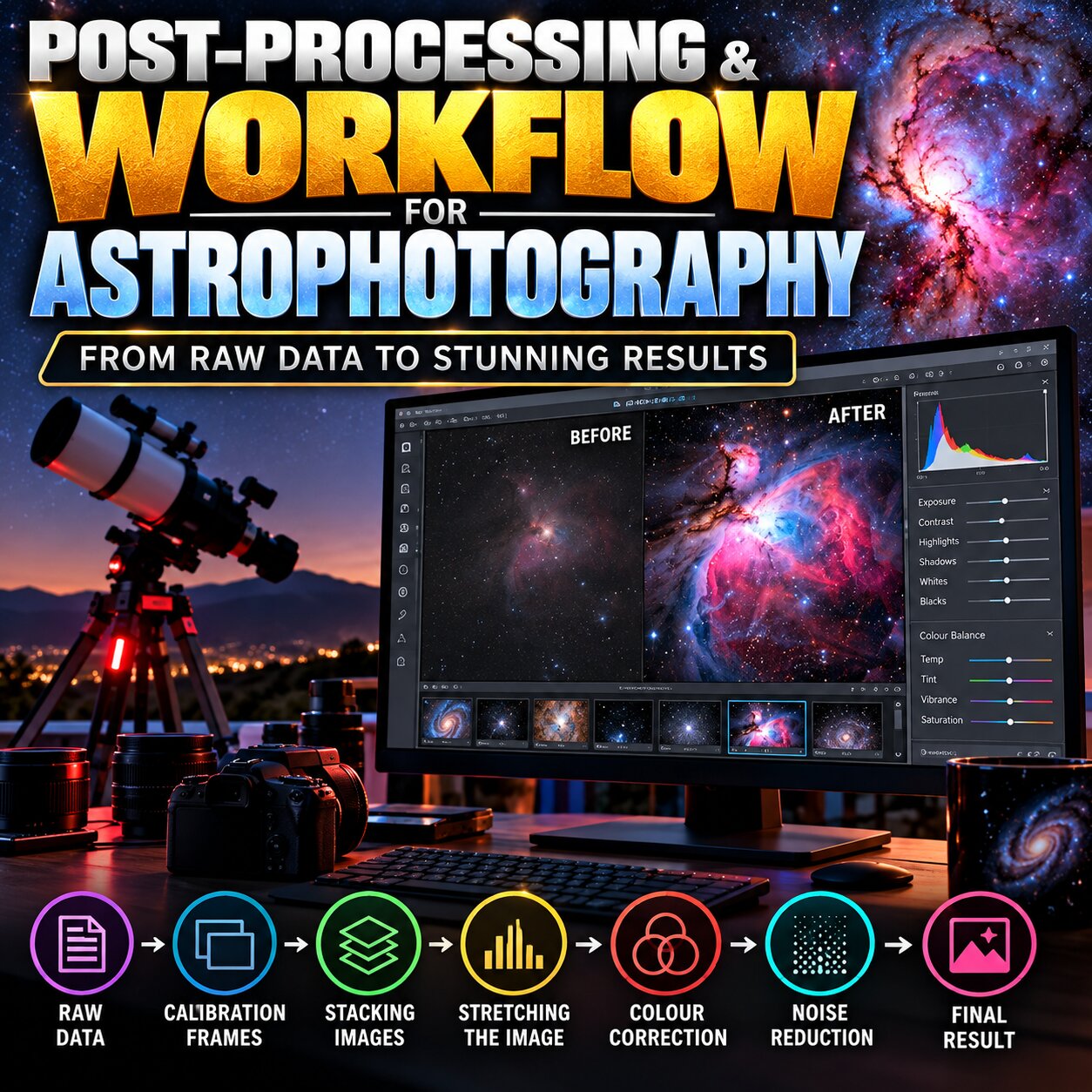 Post-Processing and Workflow for Astrophotography