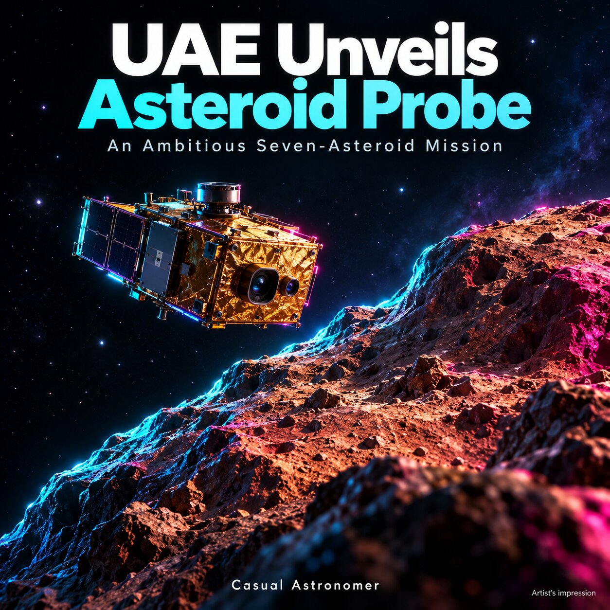 UAE Unveils Asteroid Probe for Ambitious Seven-Asteroid Mission