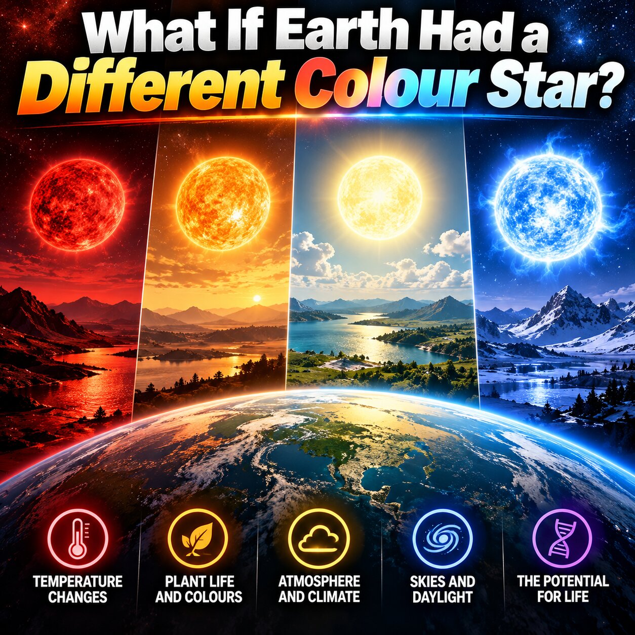 What If Earth Had a Different Colour Star?