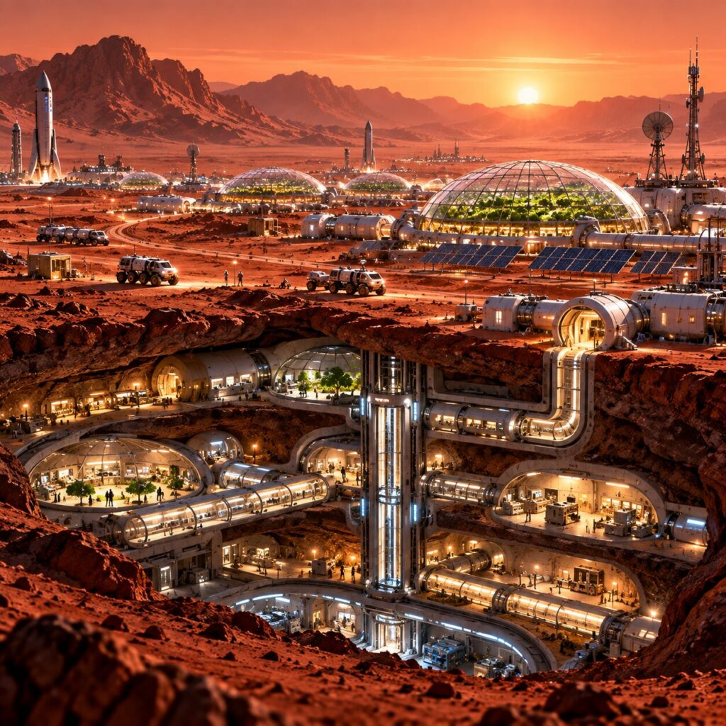 What Mars Could Look Like in 100 Years After We Colonise It main